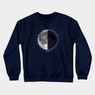 Third Quarter/ Half Moon - Moon Phases Crewneck Sweatshirt